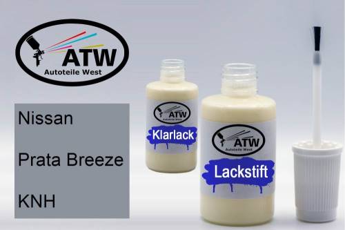 Nissan, Prata Breeze, KNH: 20ml Lackstift + 20ml Klarlack - Set, von ATW Autoteile West.